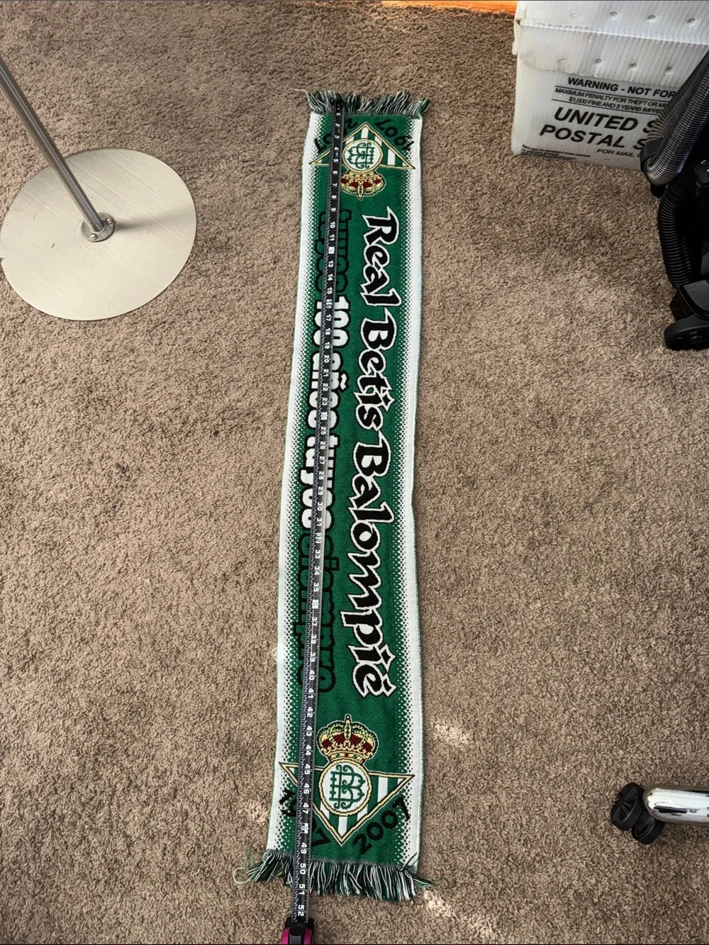 Real Betis Balompié 1907–2007 Centennial Soccer Football Scarf Green White